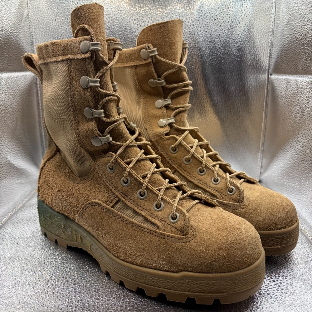 Size 6W McRae Footwear Desert Tan Womens Mid-Calf Lace-Up Athletic Boots